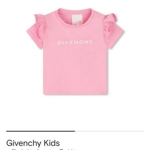 Givenchy Kids Light Pink Tee with Ruffle Sleeves